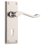 Camden Lever Lock Set, Satin Nickel