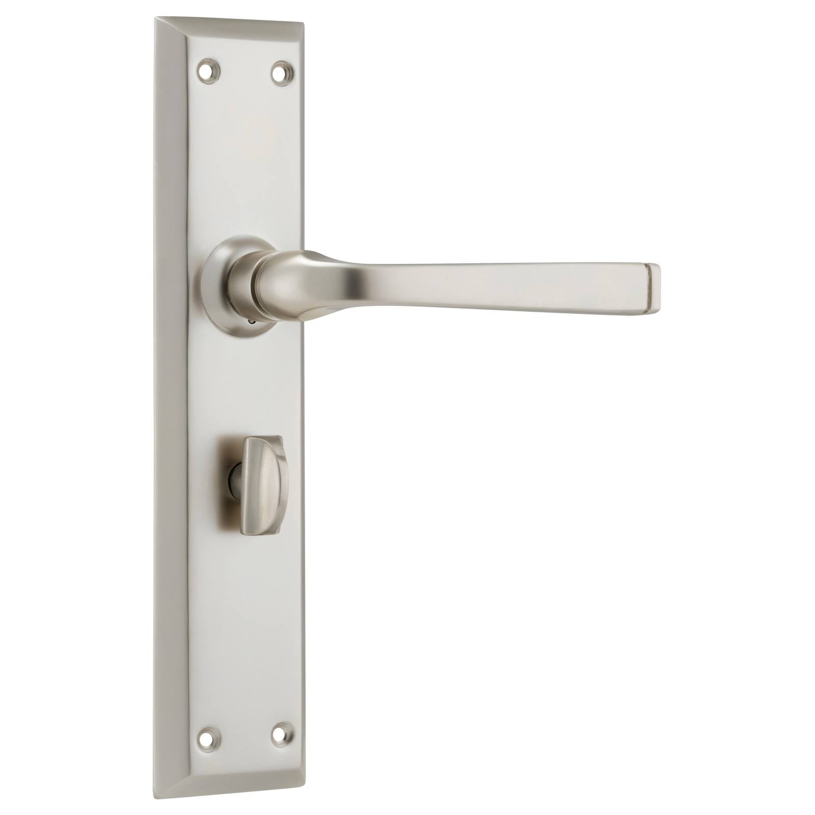 Menton Privacy Lever Set, Satin Nickel