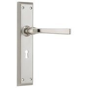 Menton Lever Lock Set, Satin Nickel