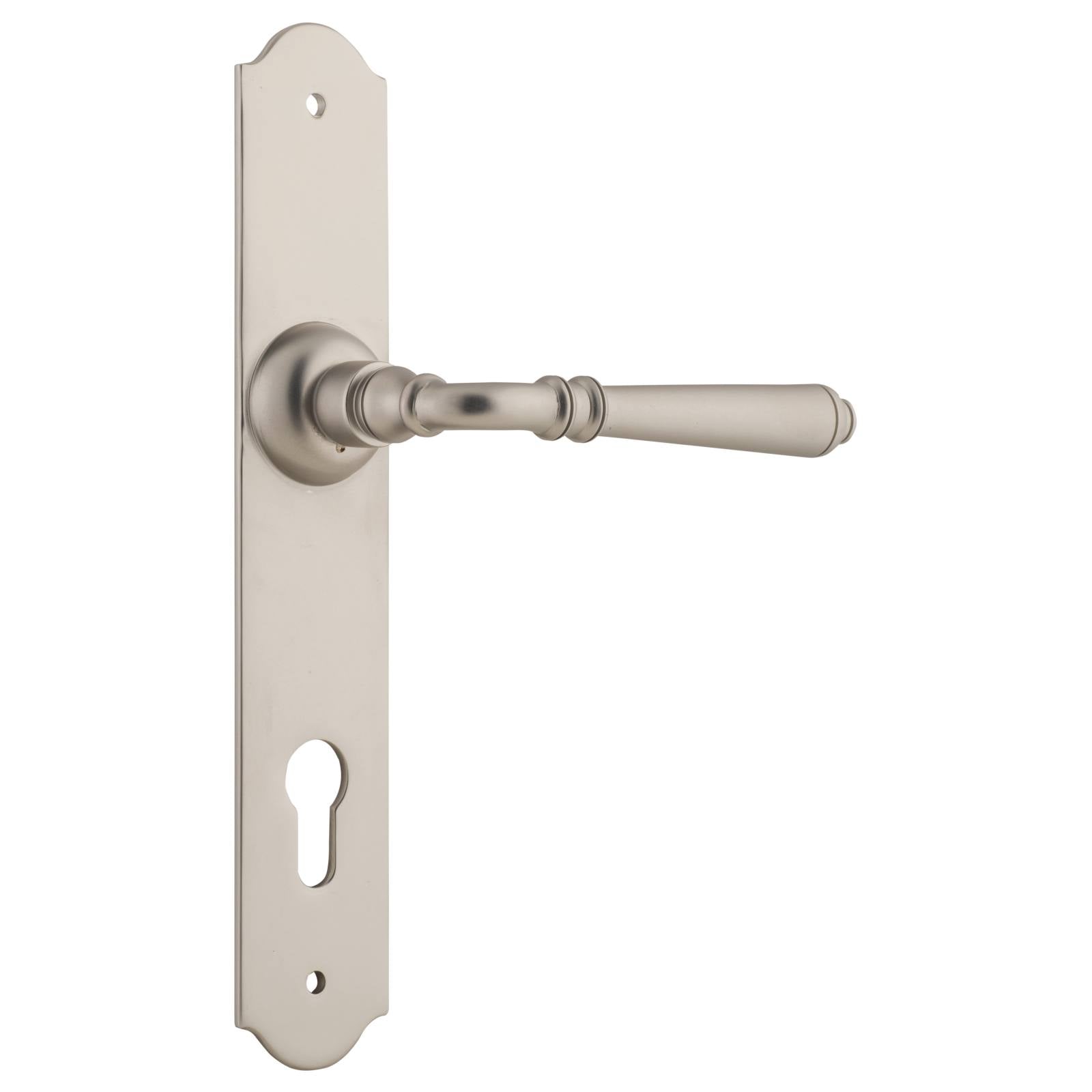 Reims 85mm Euro Lever Set, Satin Nickel