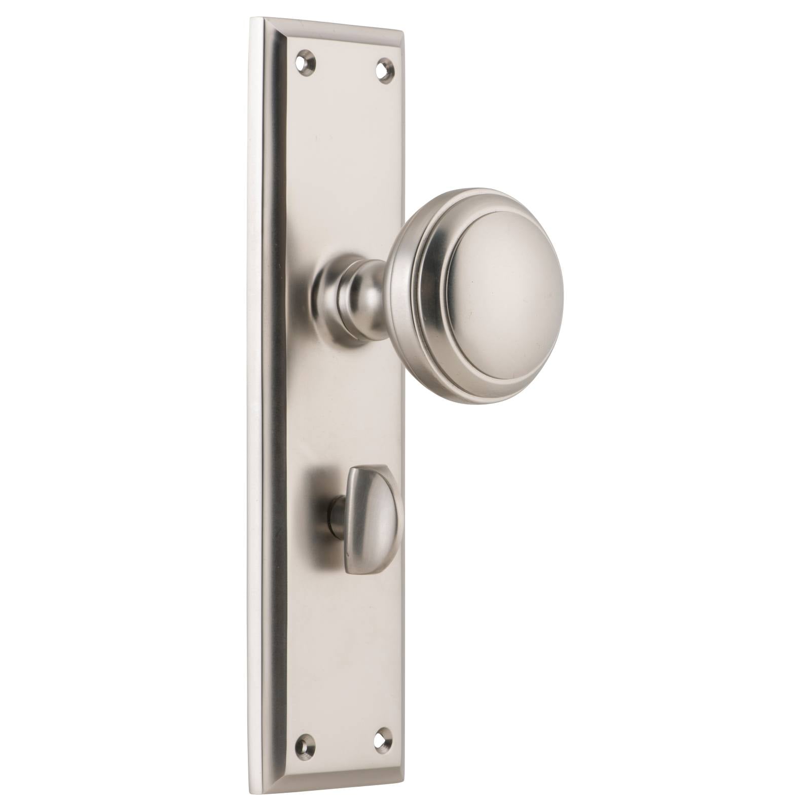 Milton Privacy Knob Set, Satin Nickel