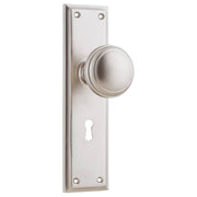 Milton Knob Lock Set, Satin Nickel