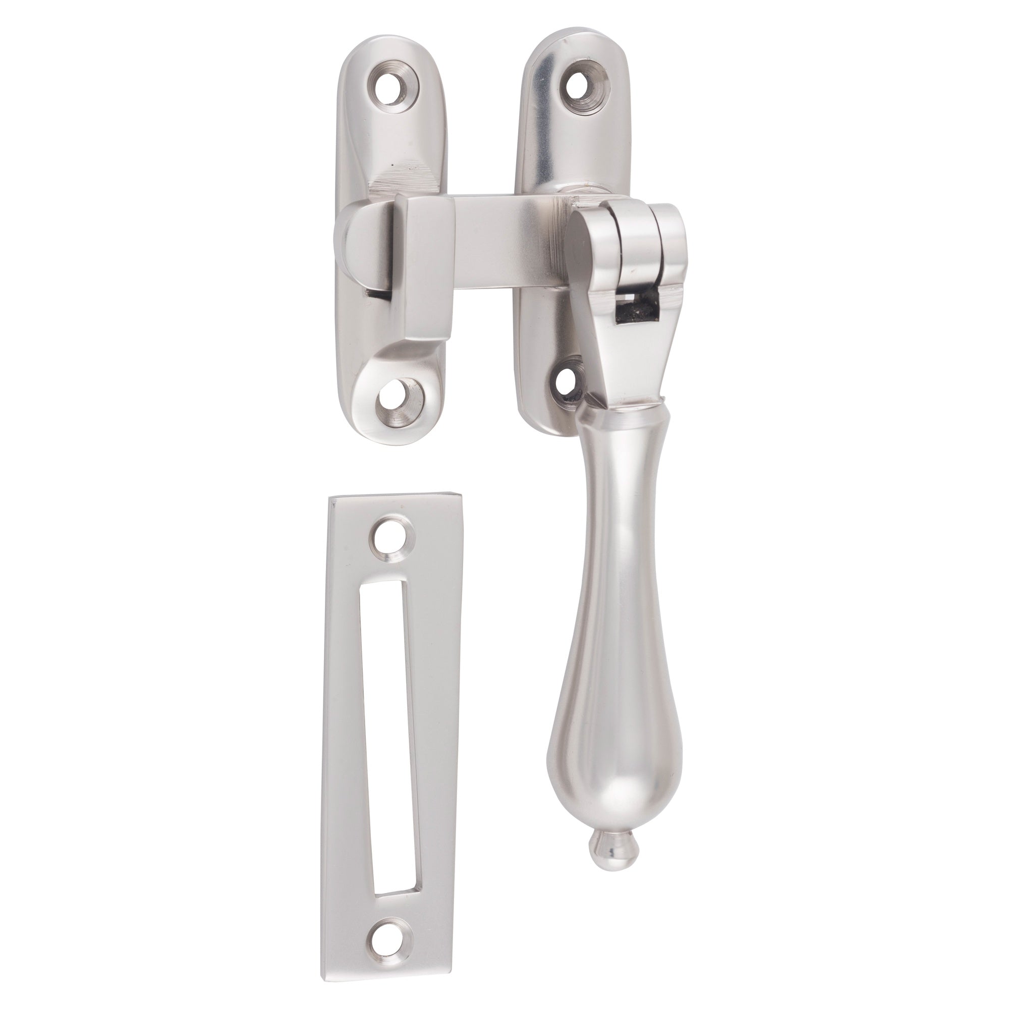 Casement Fastener Teardrop Long Throw SN, Satin Nickel
