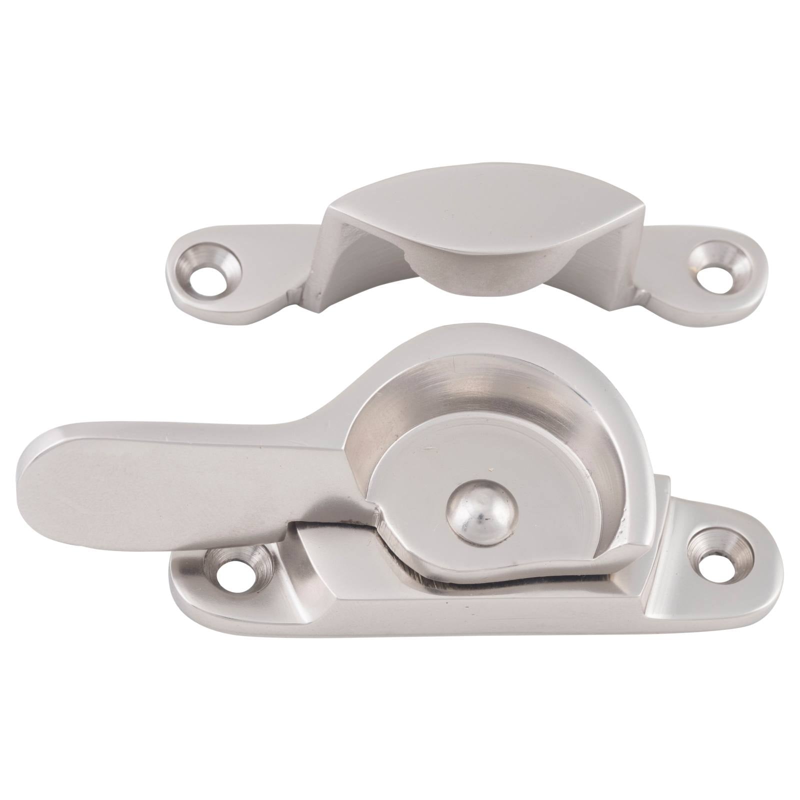 Narrow Basic Sash Fastener, Satin Nickel