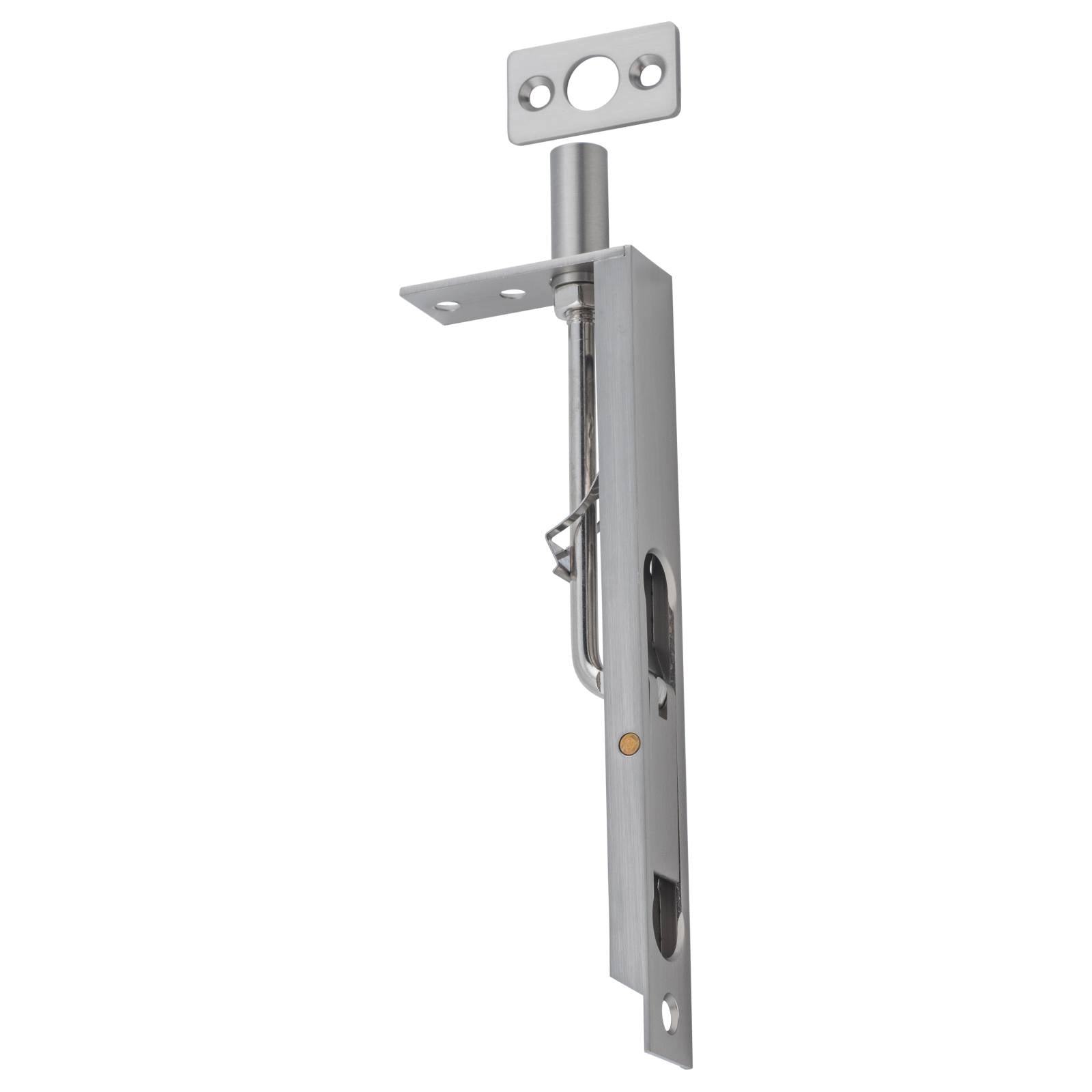 Levered Flush Door Bolt, Satin Nickel