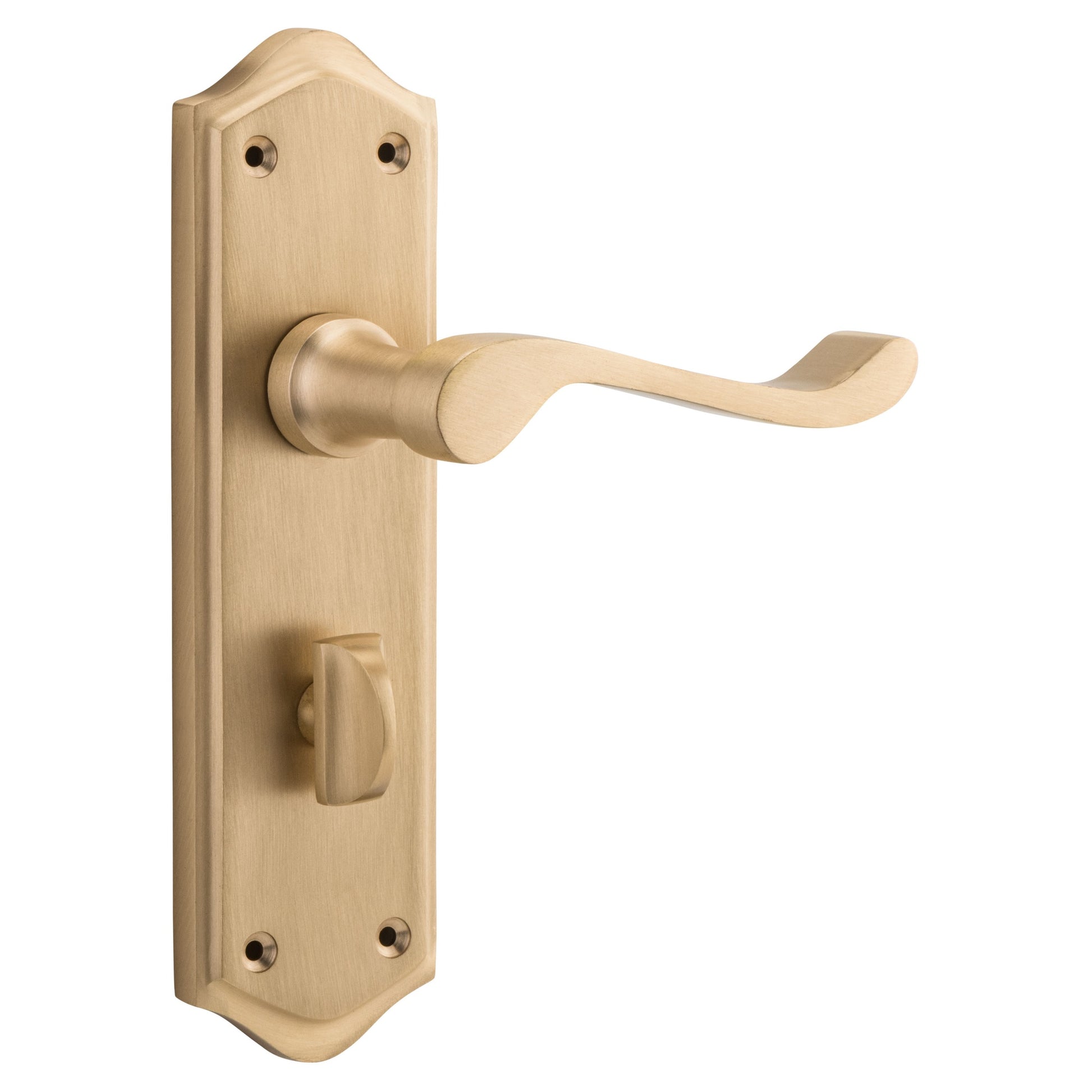 Henley Lever Long Backplate, Satin Brass