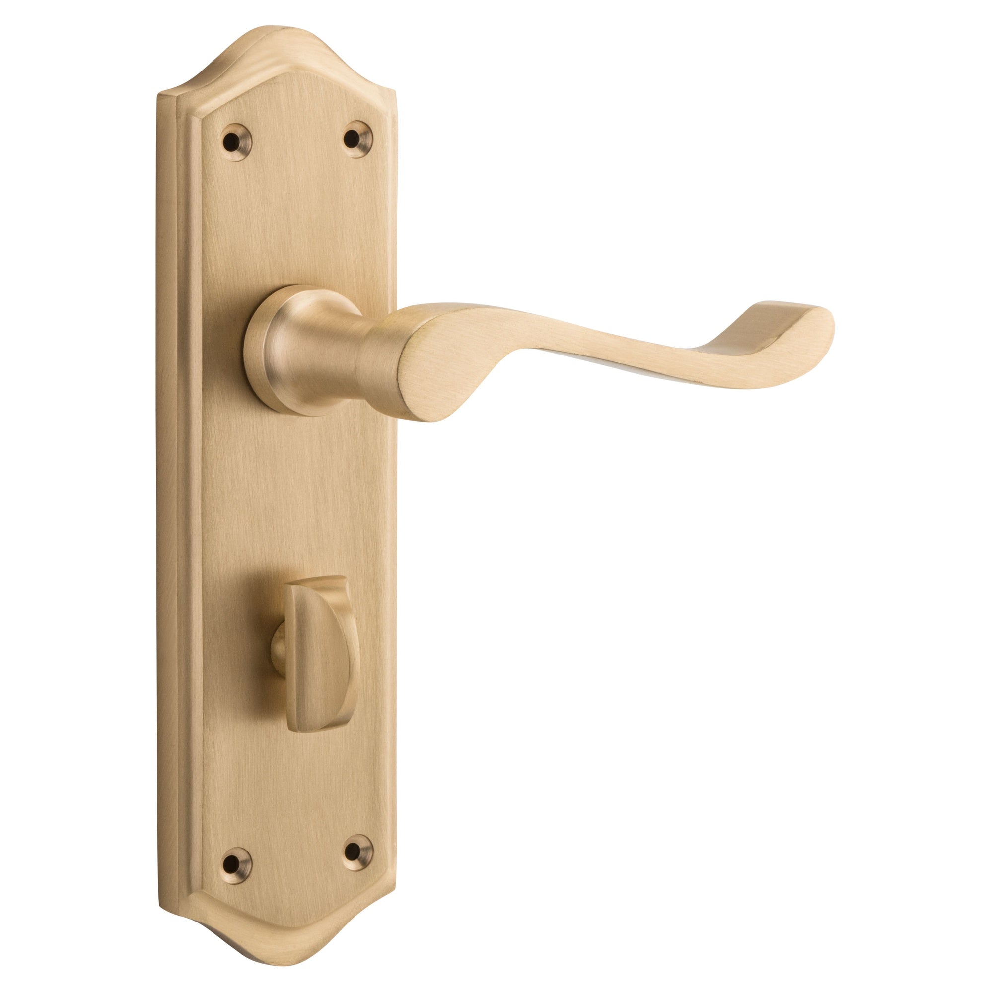 Henley Lever Long Backplate, Satin Brass