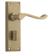 Camden Lever Long Backplate, Satin Brass