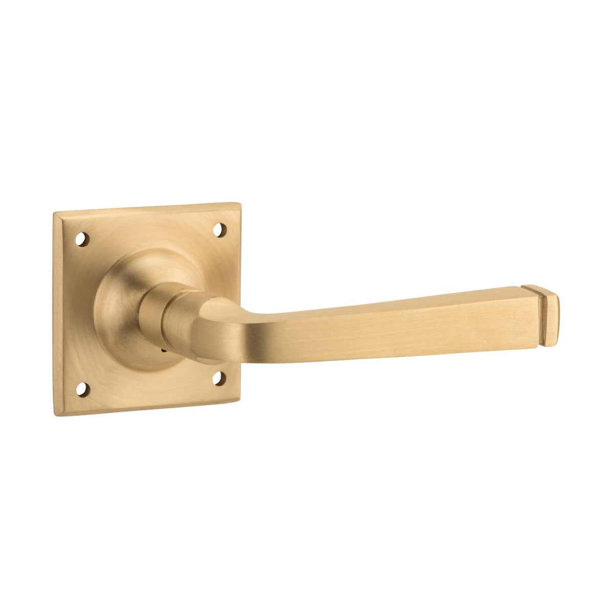 Menton Lever Set on Square Rose Satin Brass