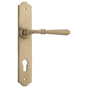 Door Lever Reims Euro Satin Brass CTC85mm H240xW40