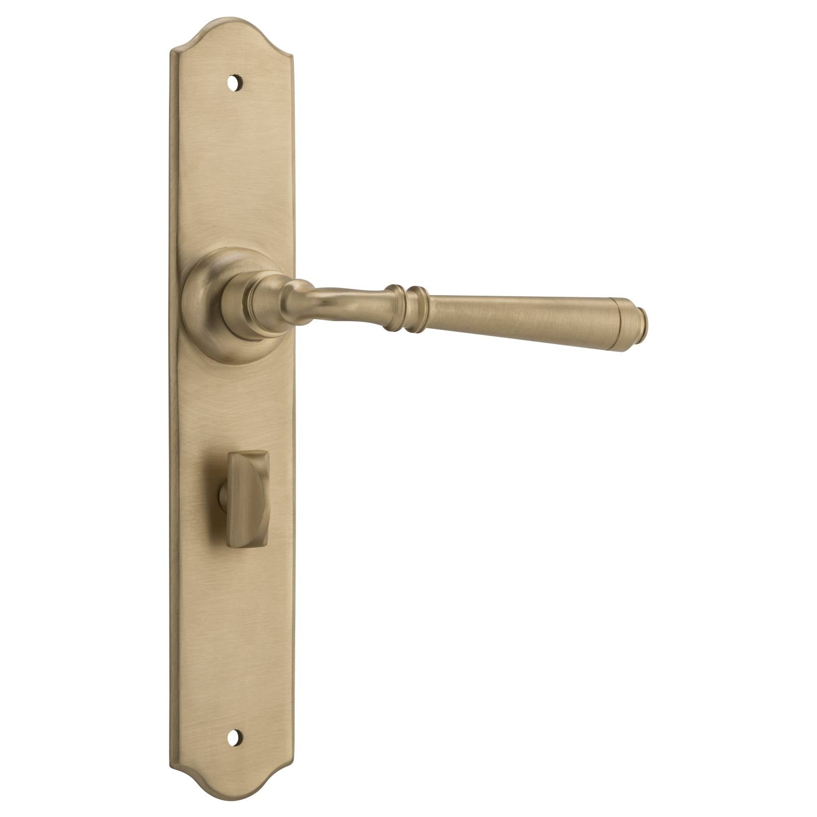 Door Lever Reims Privacy Satin Brass H240xW40xP70m