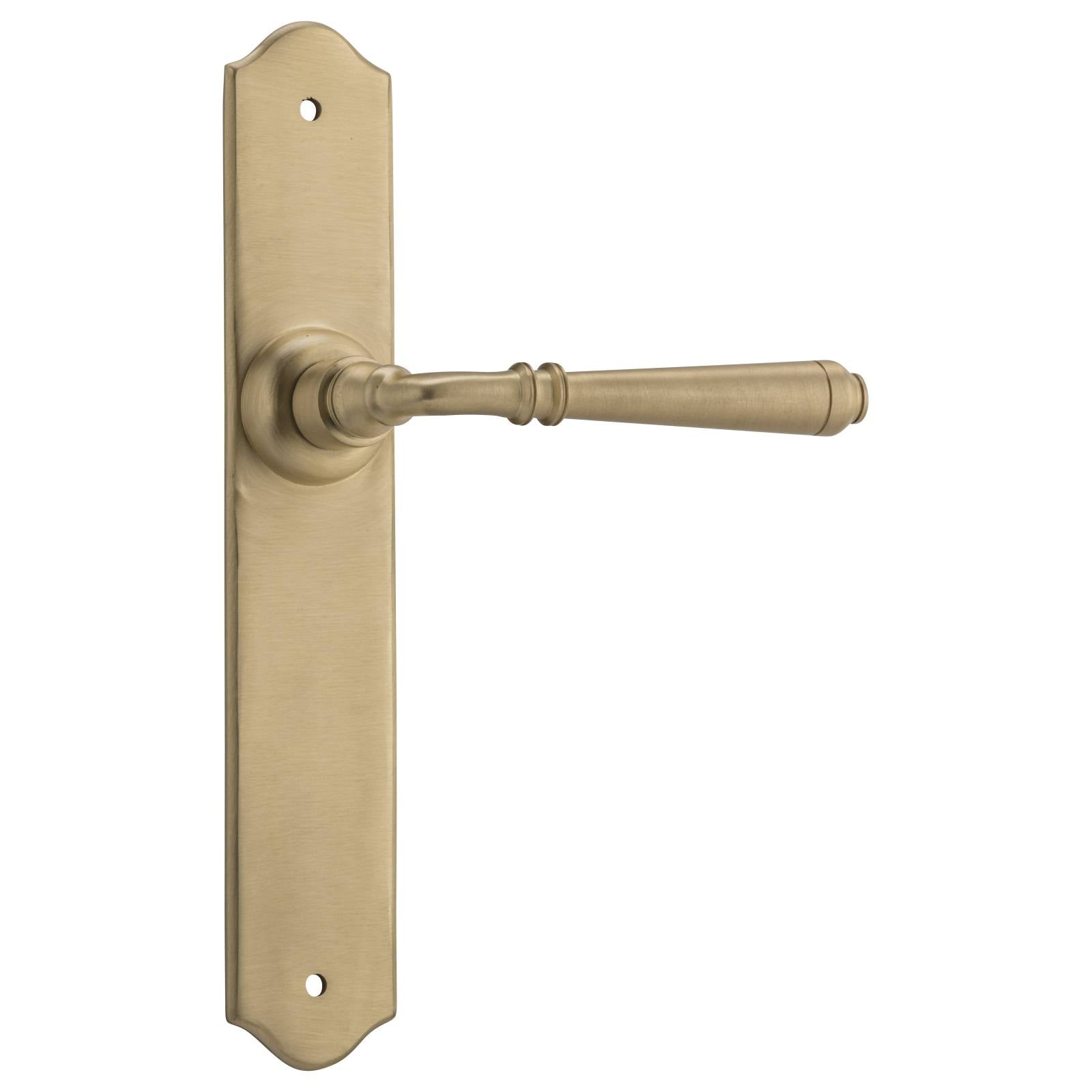 Door Lever Reims Latch Satin Brass H240xW40xP70mm