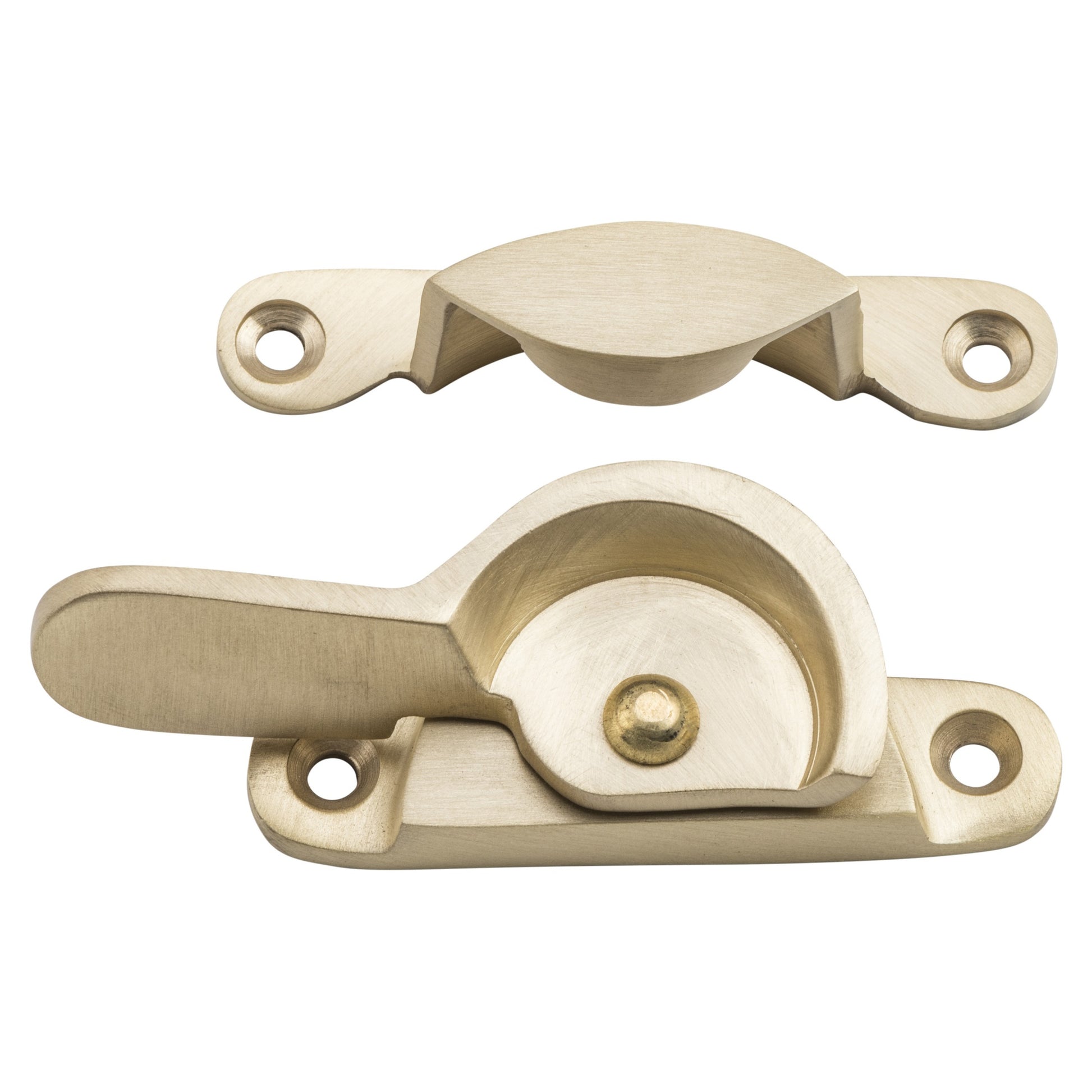 Sash Fastener Narrow, Satin Brass