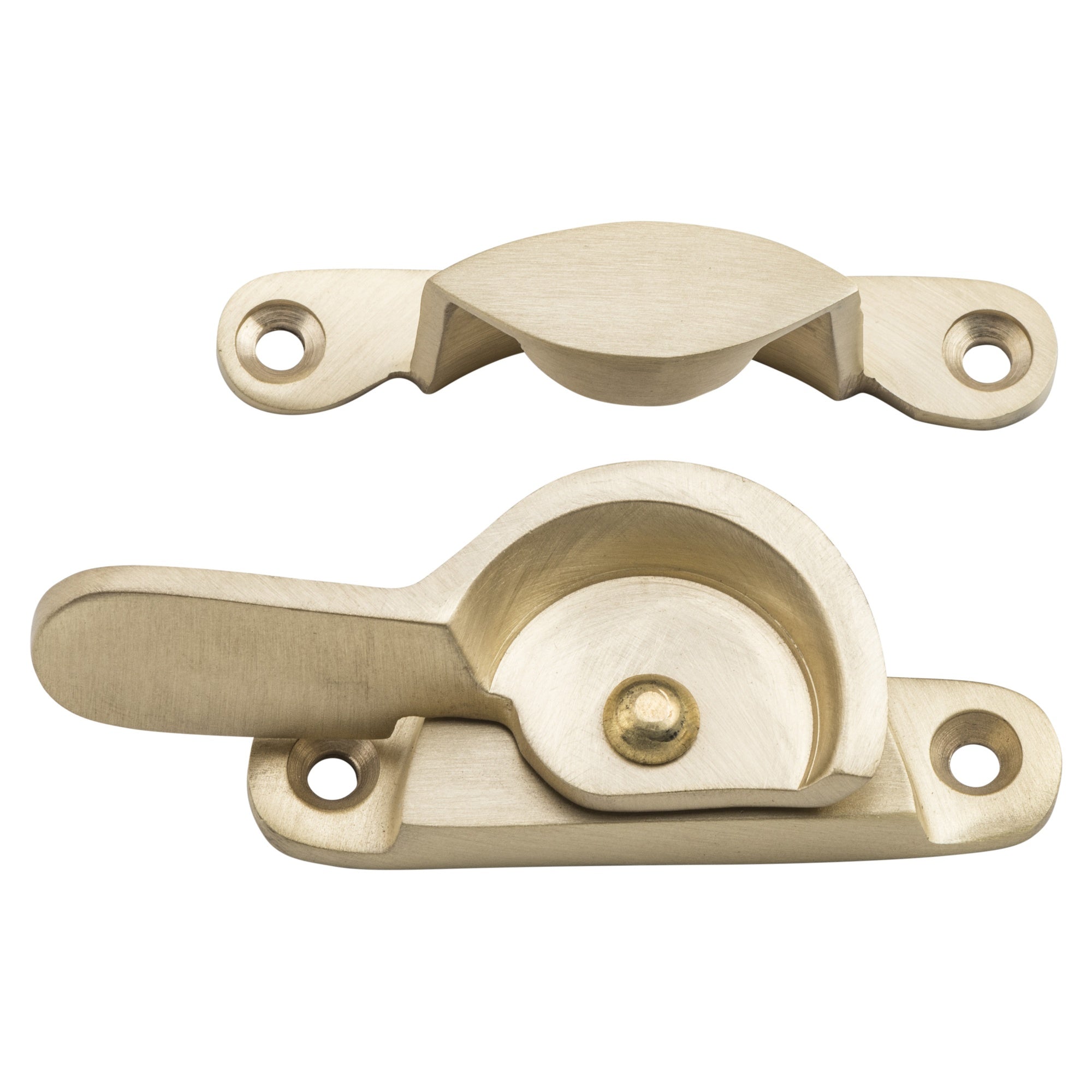 Sash Fastener Narrow, Satin Brass