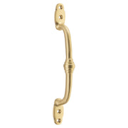 Cabinet Pull Handle Offset Banded Satin Brass