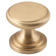 Cupboard Knob Flat, Satin Brass