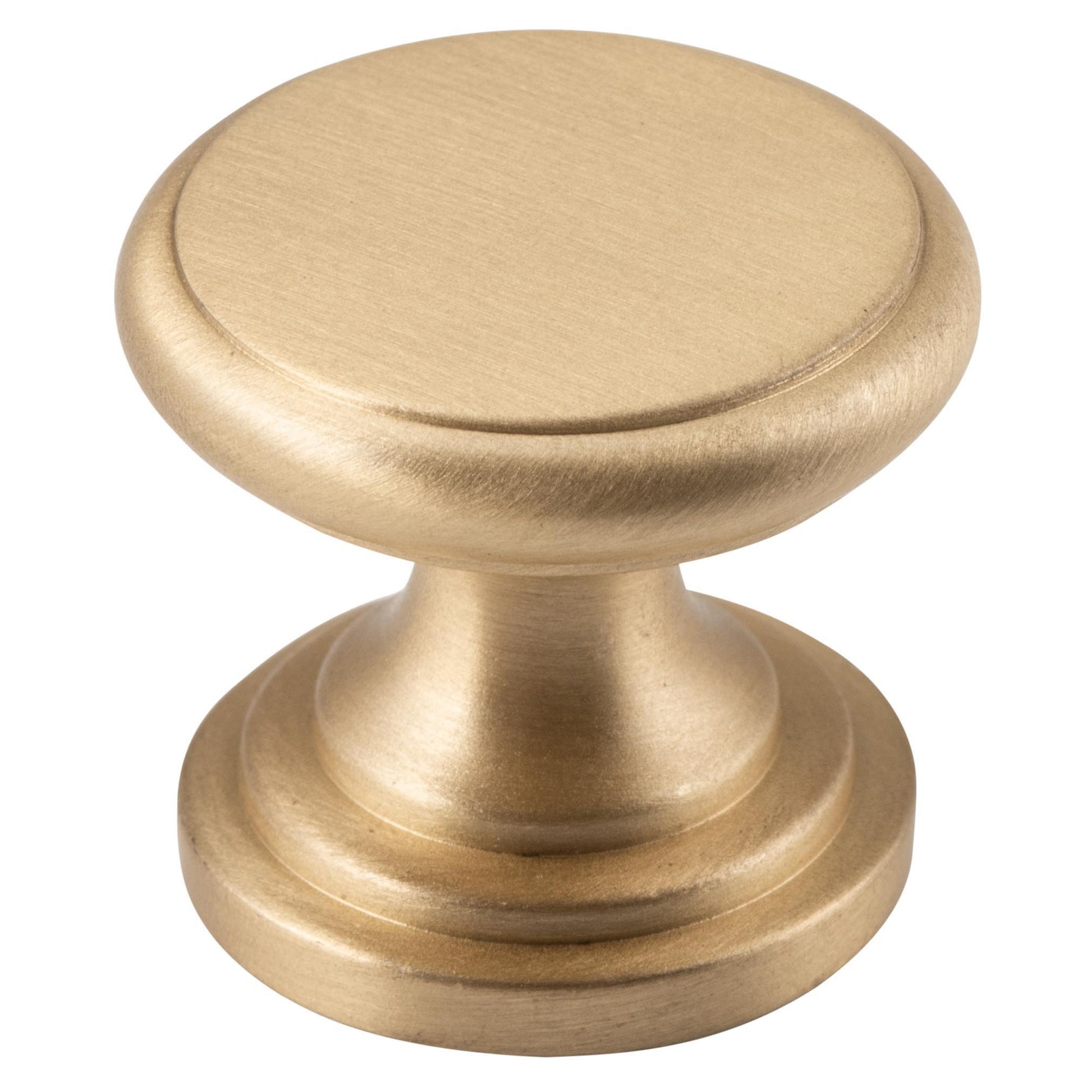 Cupboard Knob Flat, Satin Brass