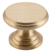 Cupboard Knob Flat, Satin Brass