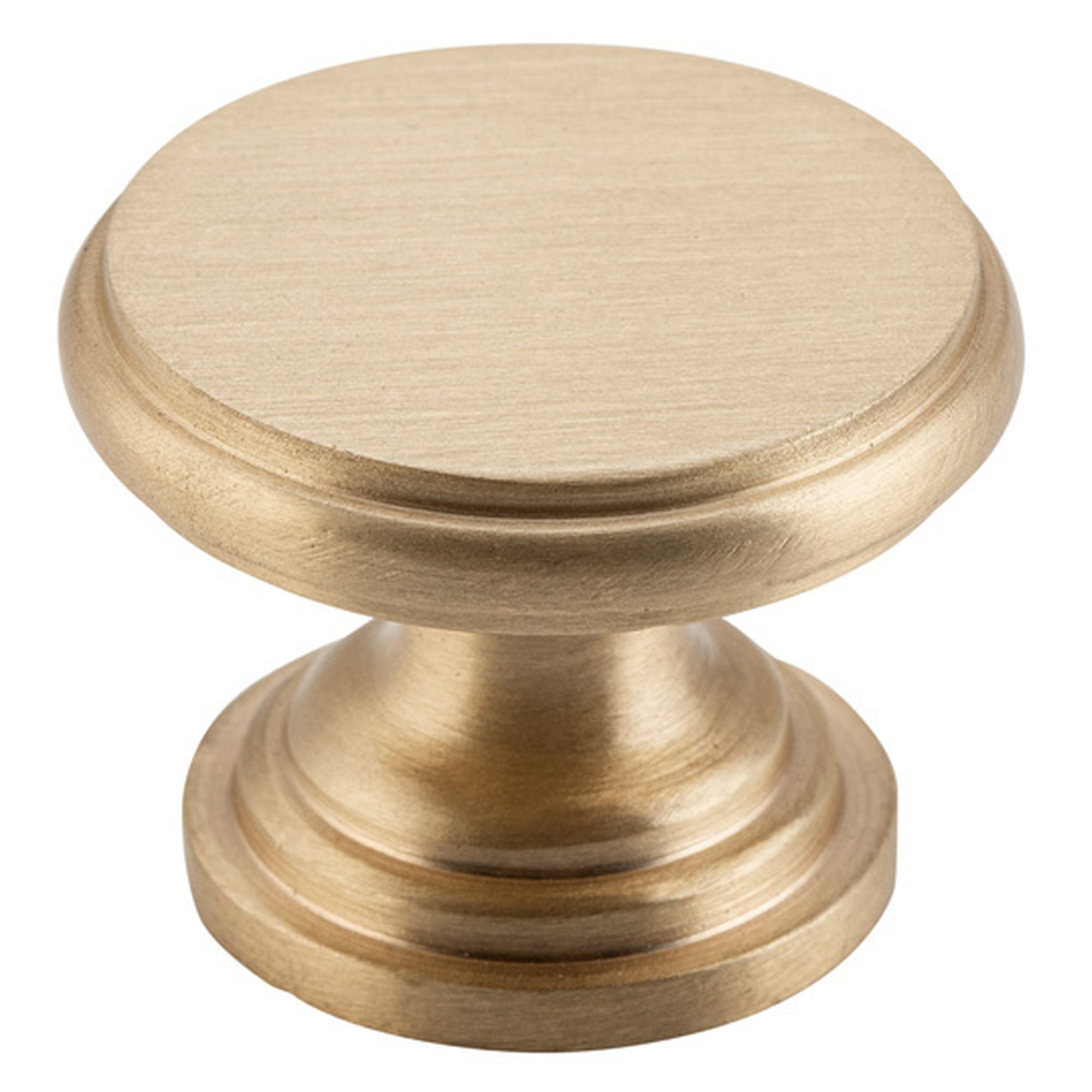 Cupboard Knob Flat, Satin Brass