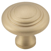 Cupboard Knob Domed Satin Brass