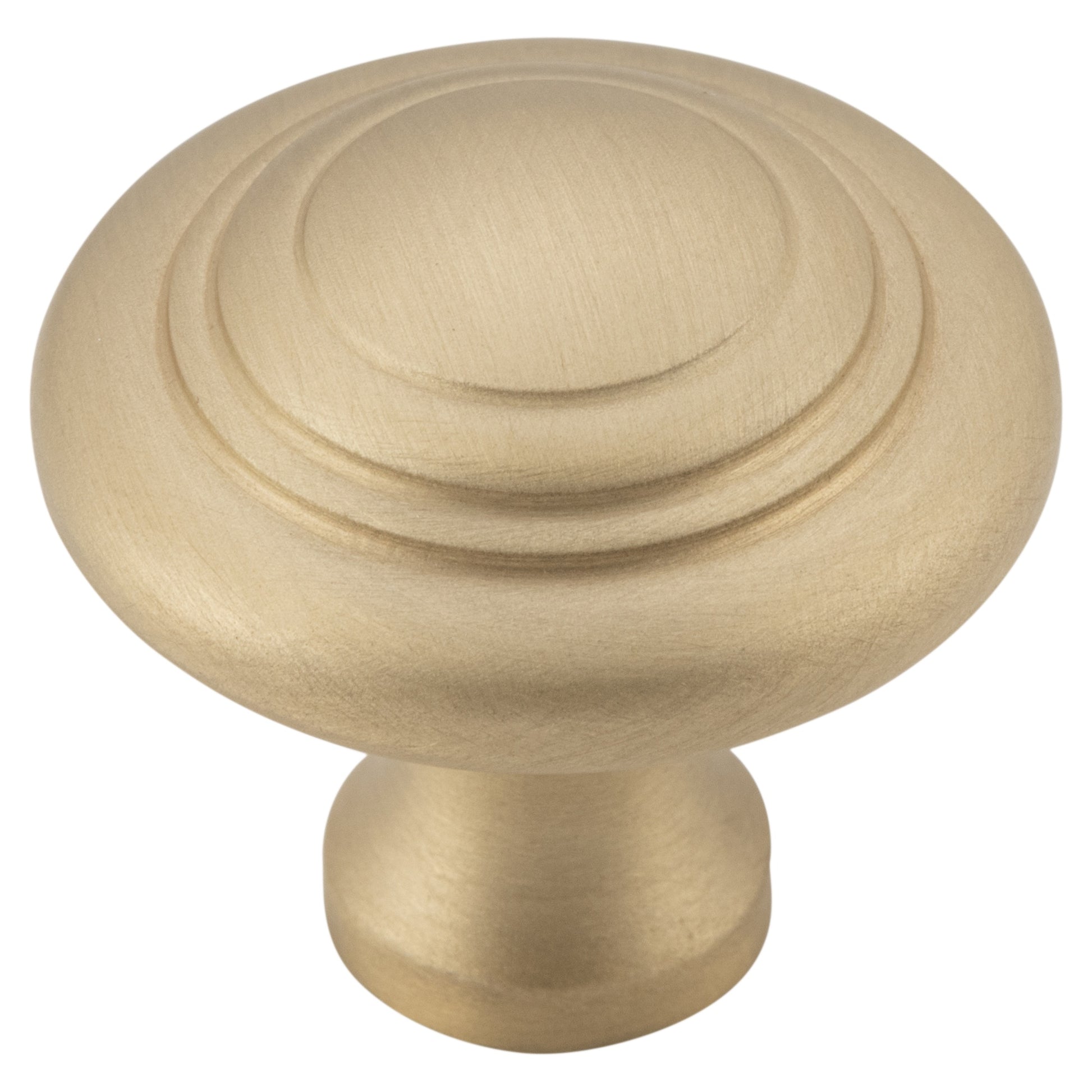 Cupboard Knob Domed Satin Brass