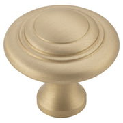 Cupboard Knob Domed, Satin Brass