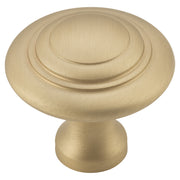 Cupboard Knob Domed, Satin Brass
