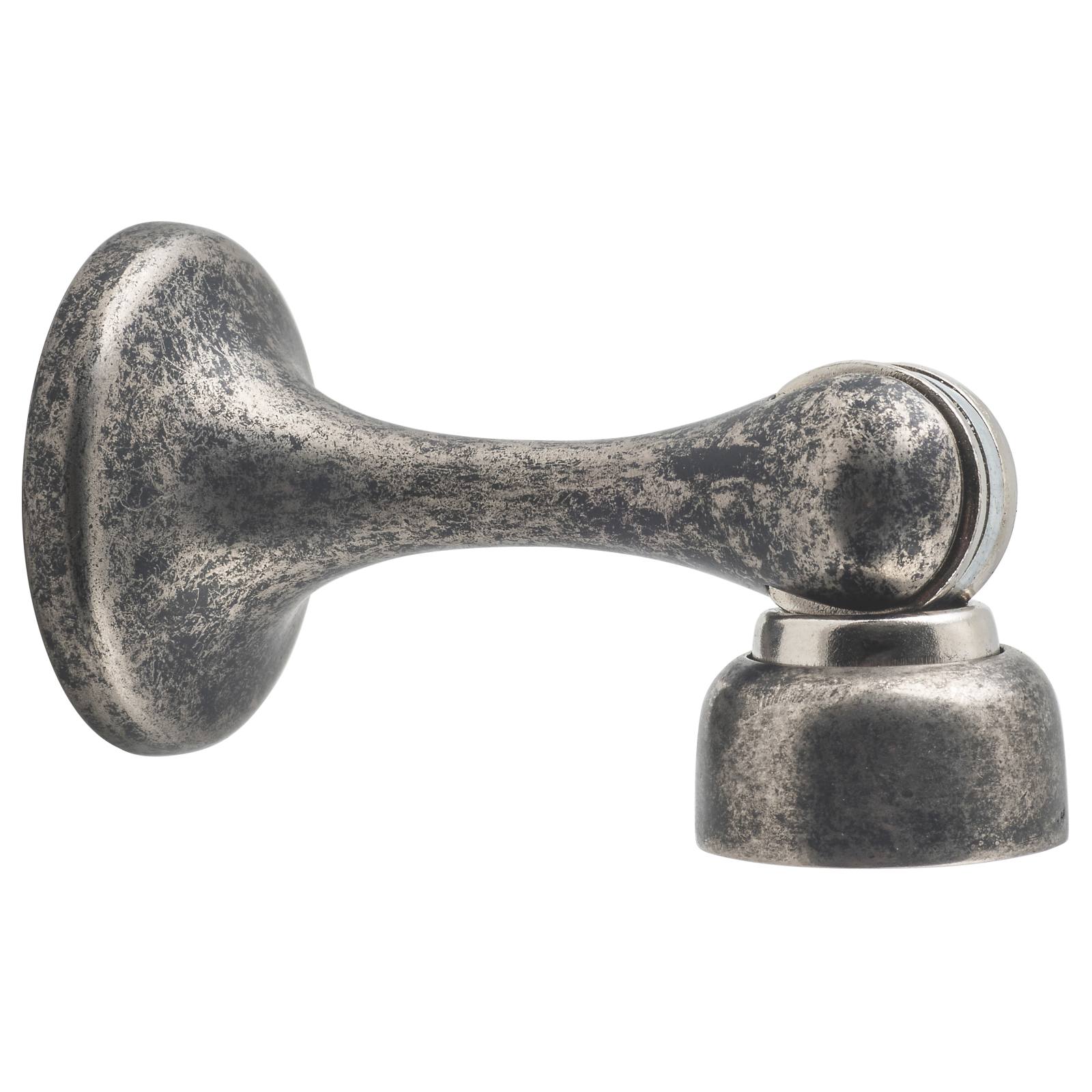 Magnetic Door Stop, Rumbled Nickel