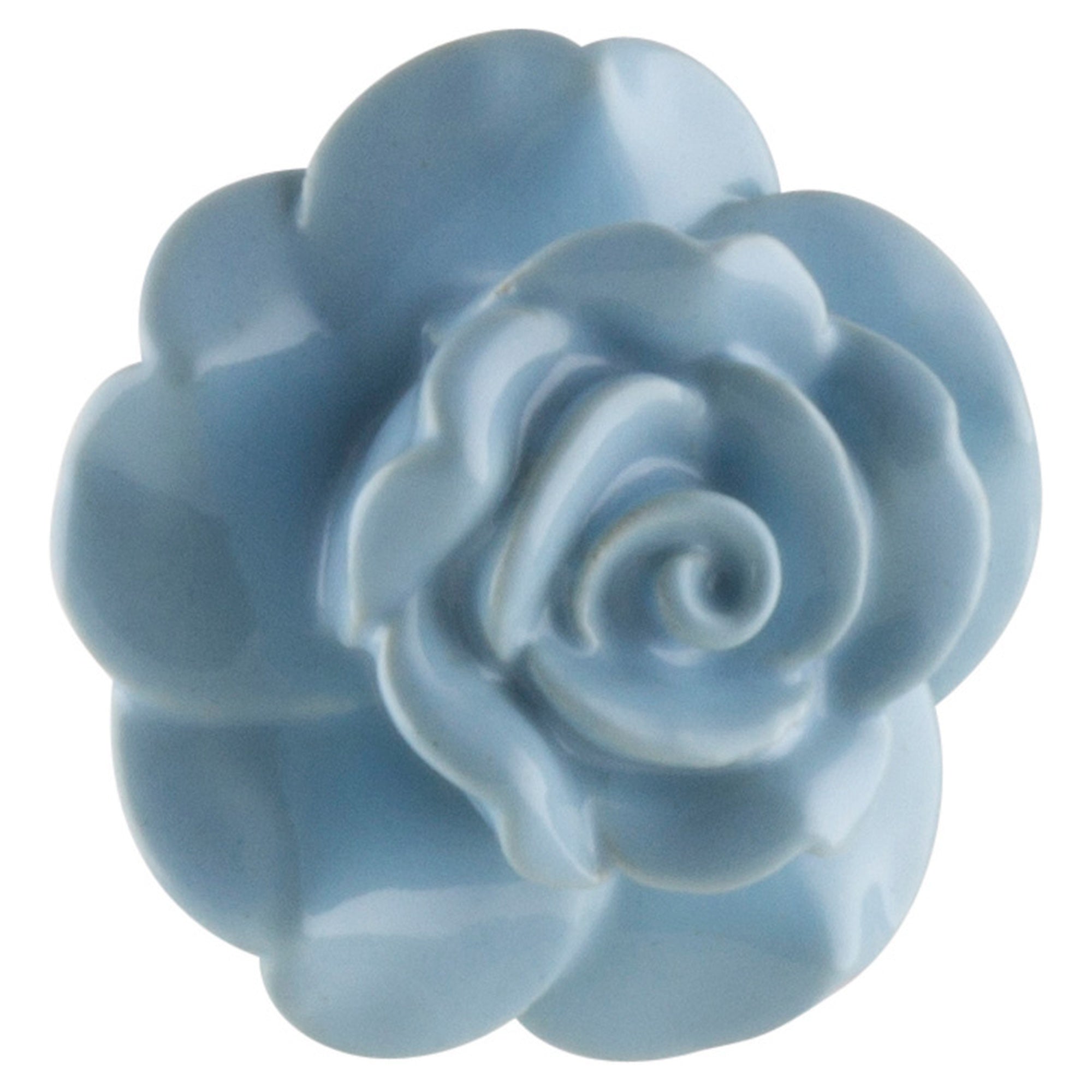 60mm Flower Cupboard Knob, Blue