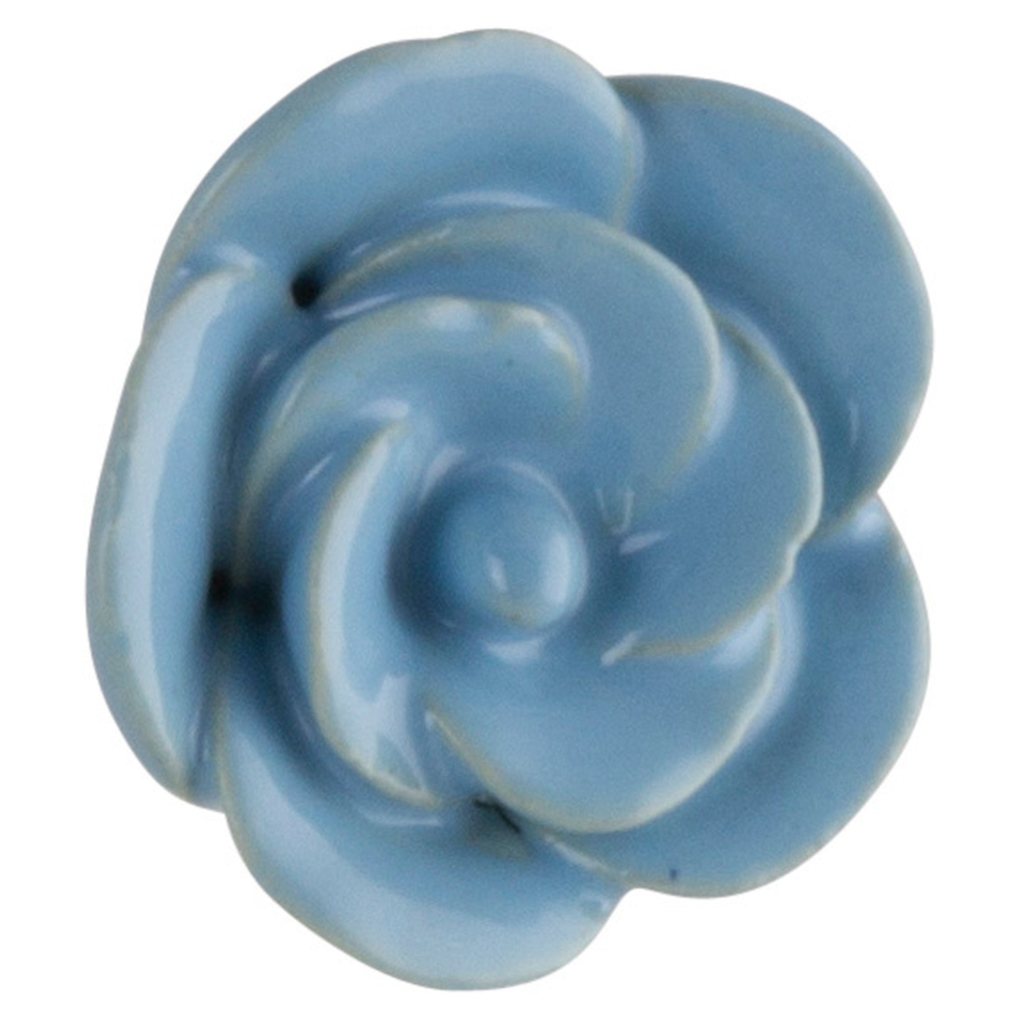 Ceramic Flower Cupboard Knob, Blue