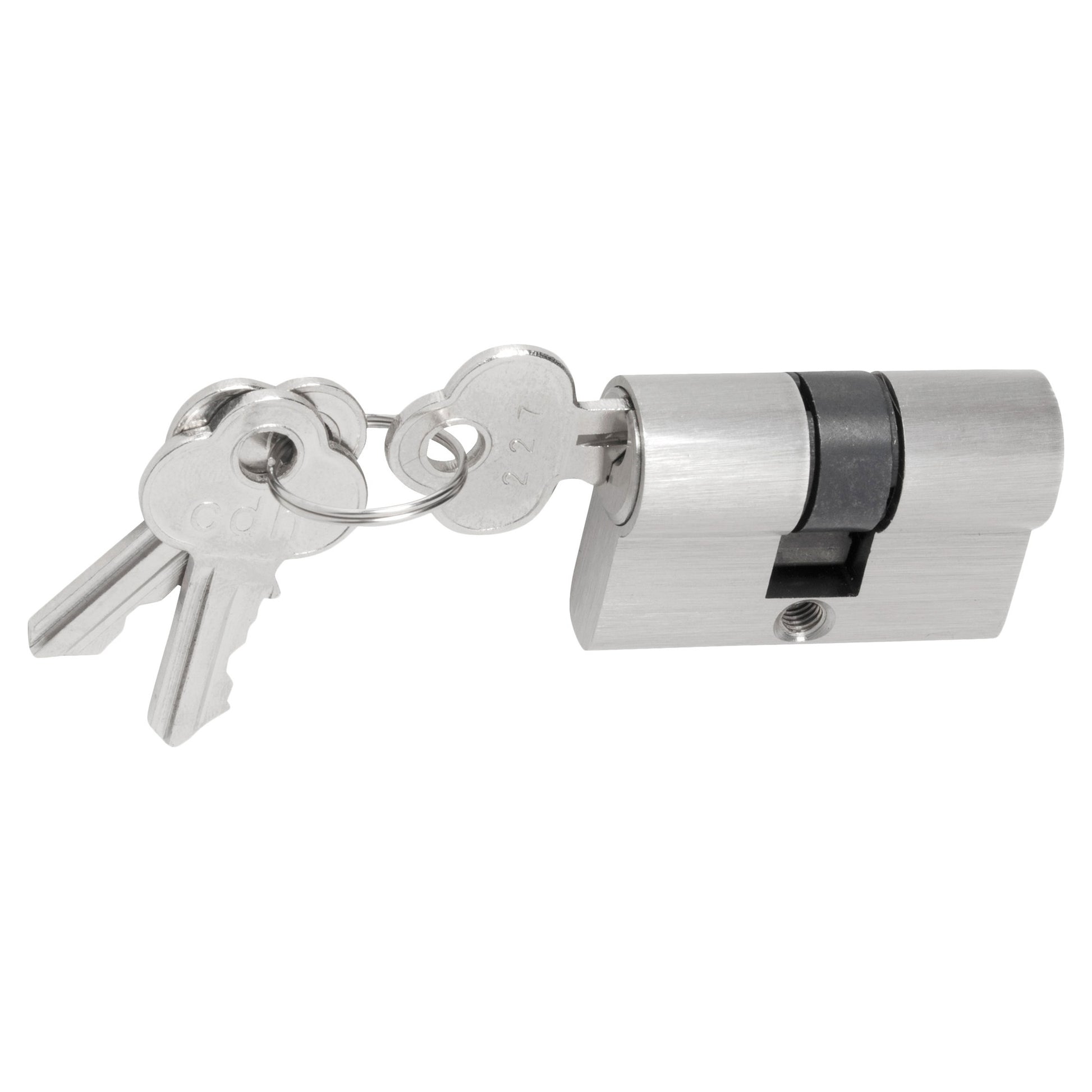 4.5cm Sliding Door Euro Cylinder, Stainless Steel