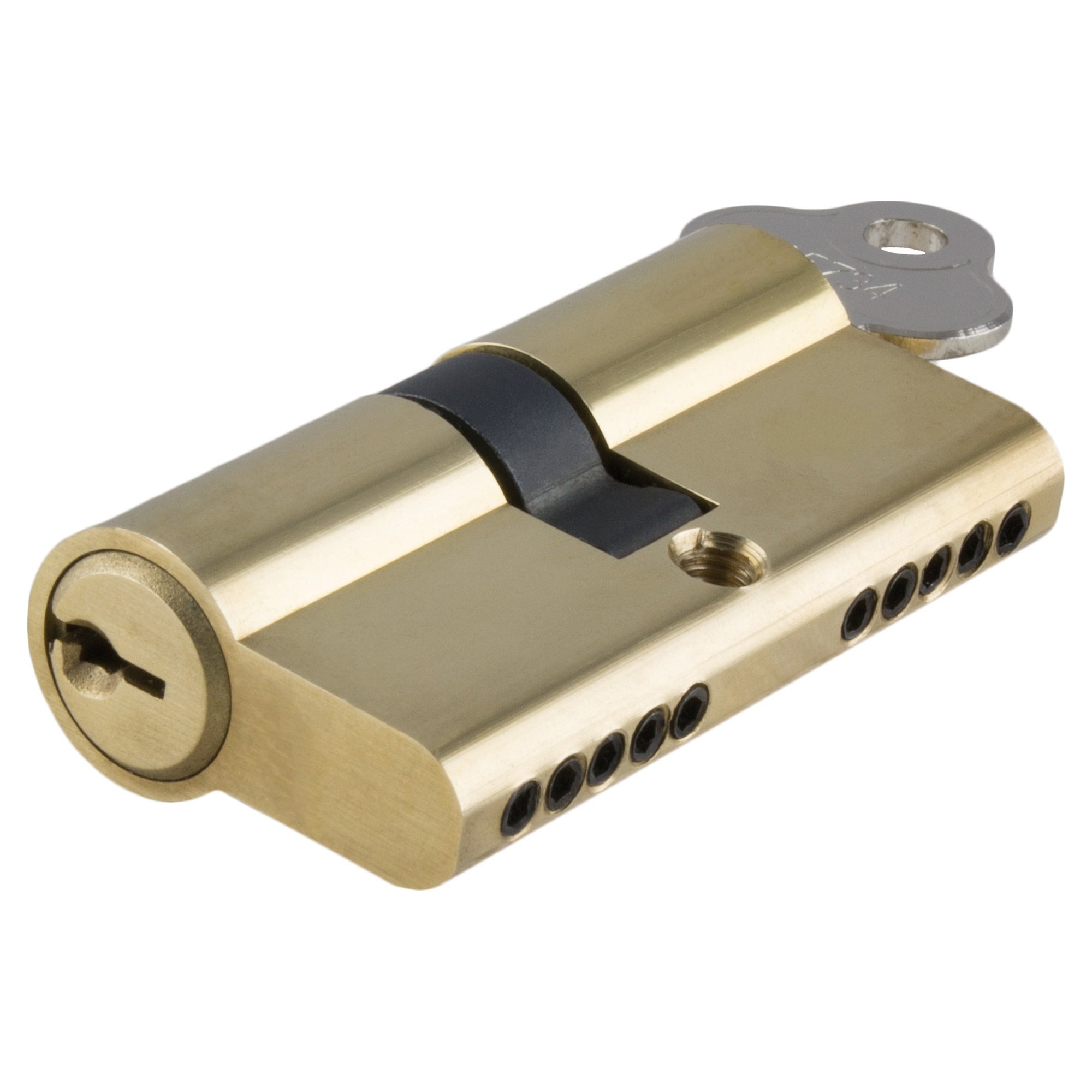 Euro Cylinder 5Pin EOL 65mm, Polished Brass