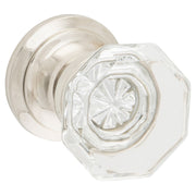 Cupboard Knob Sophia Glass, Polished Nickel