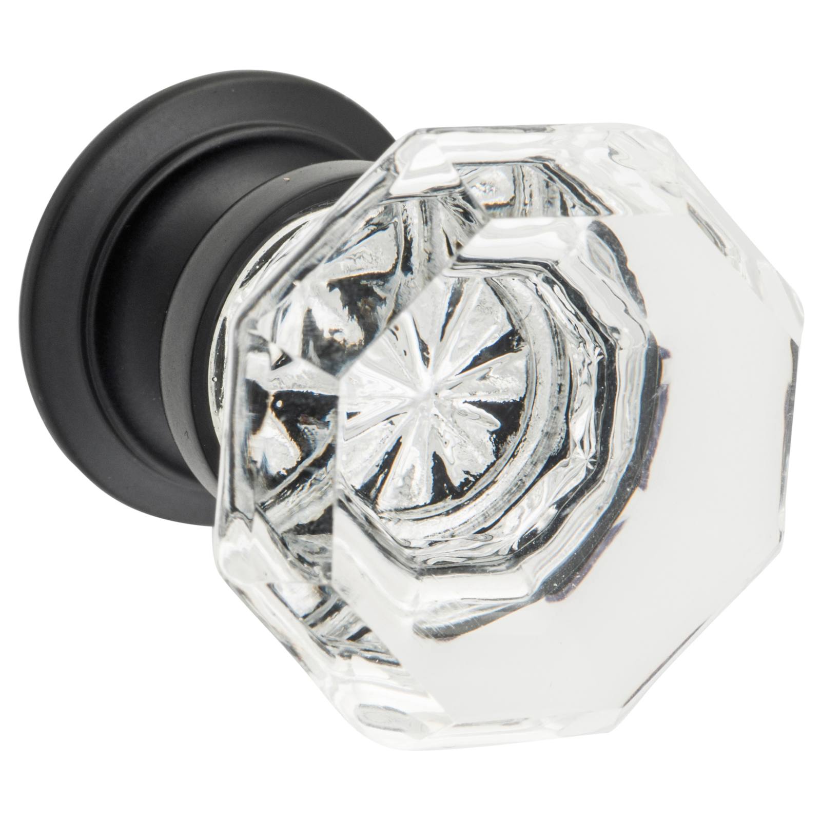 33mm Sophia Glass Cupboard Knob, Matte Black