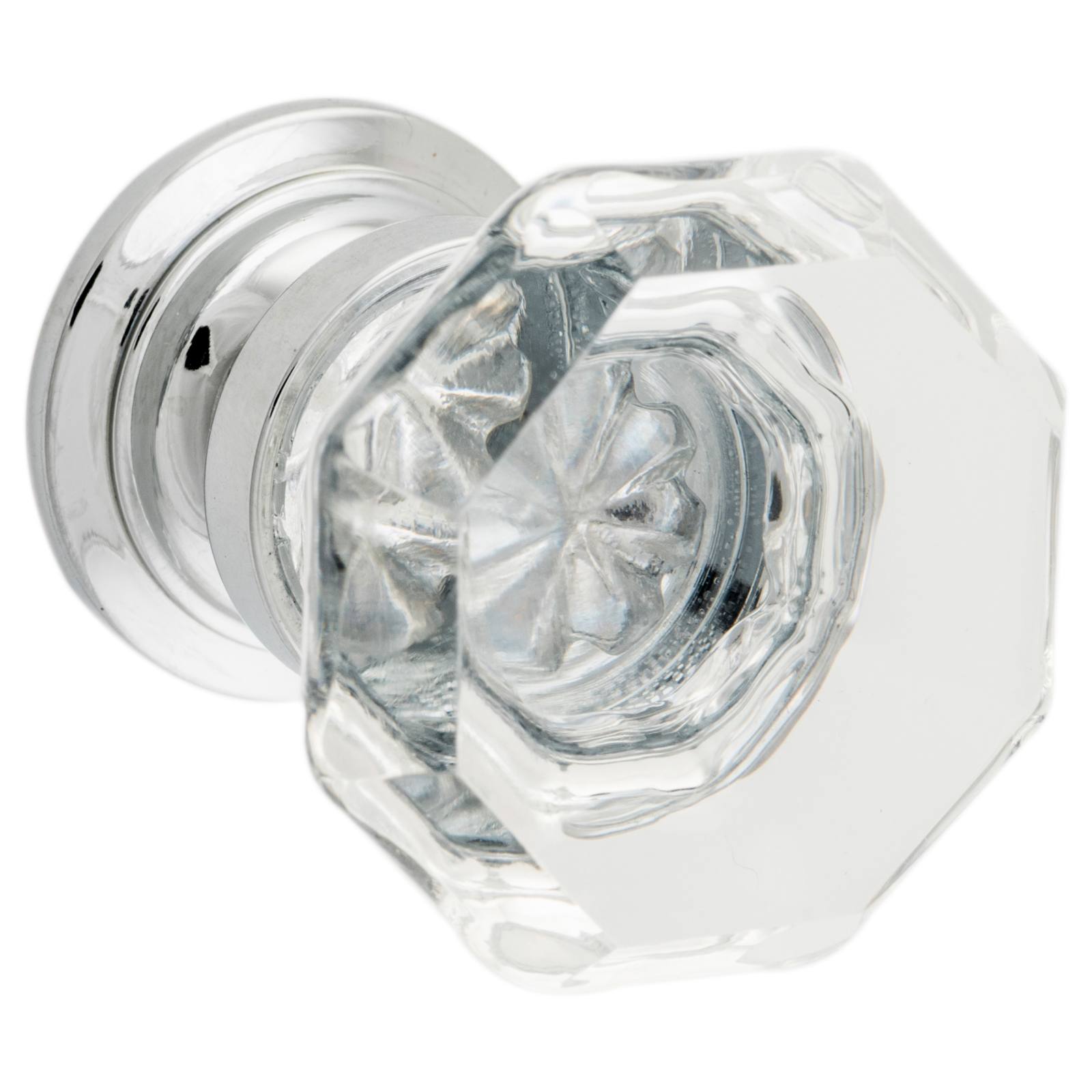33mm Sophia Glass Cupboard Knob, Chrome