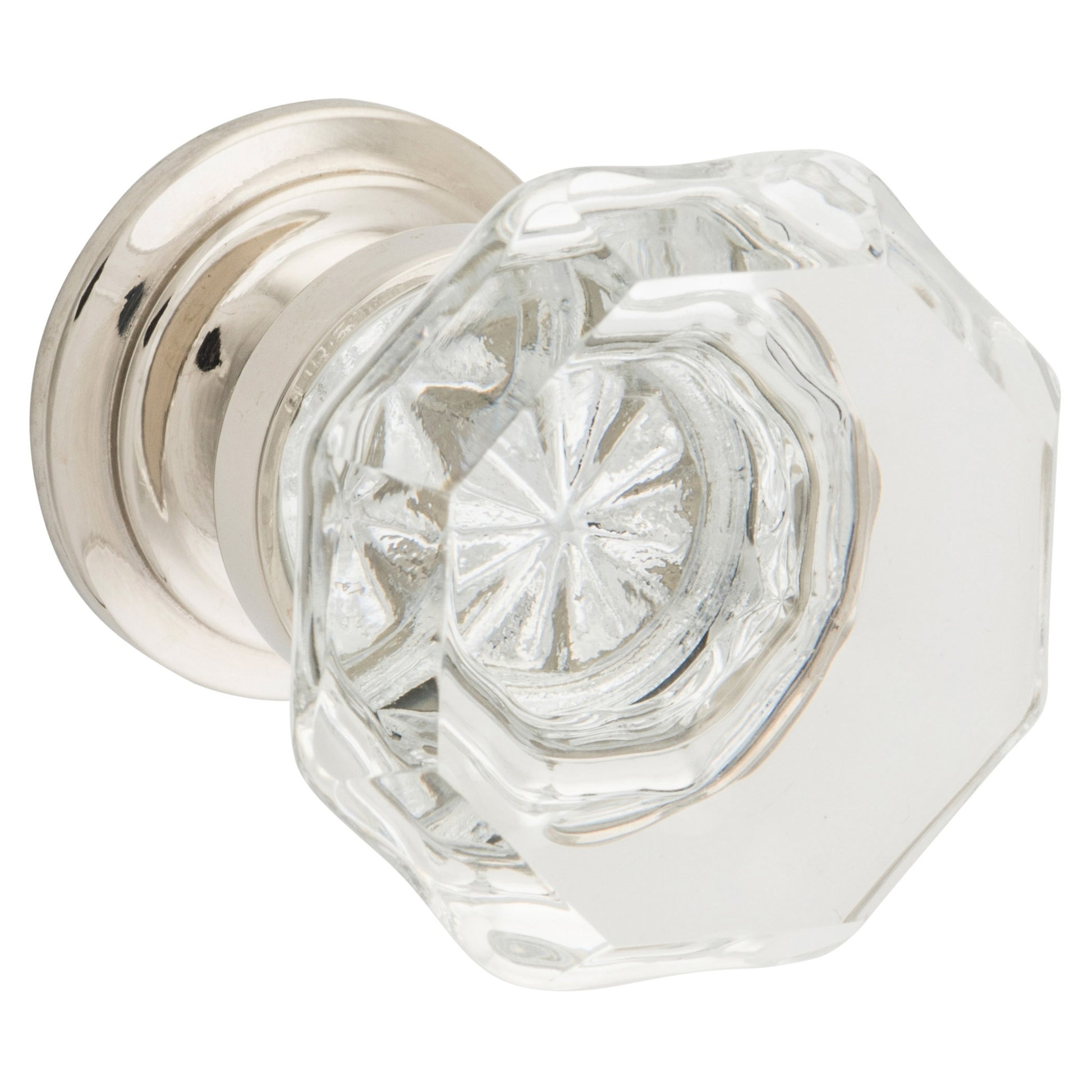 33mm Sophia Glass Cupboard Knob, EOL, Polished Nickel