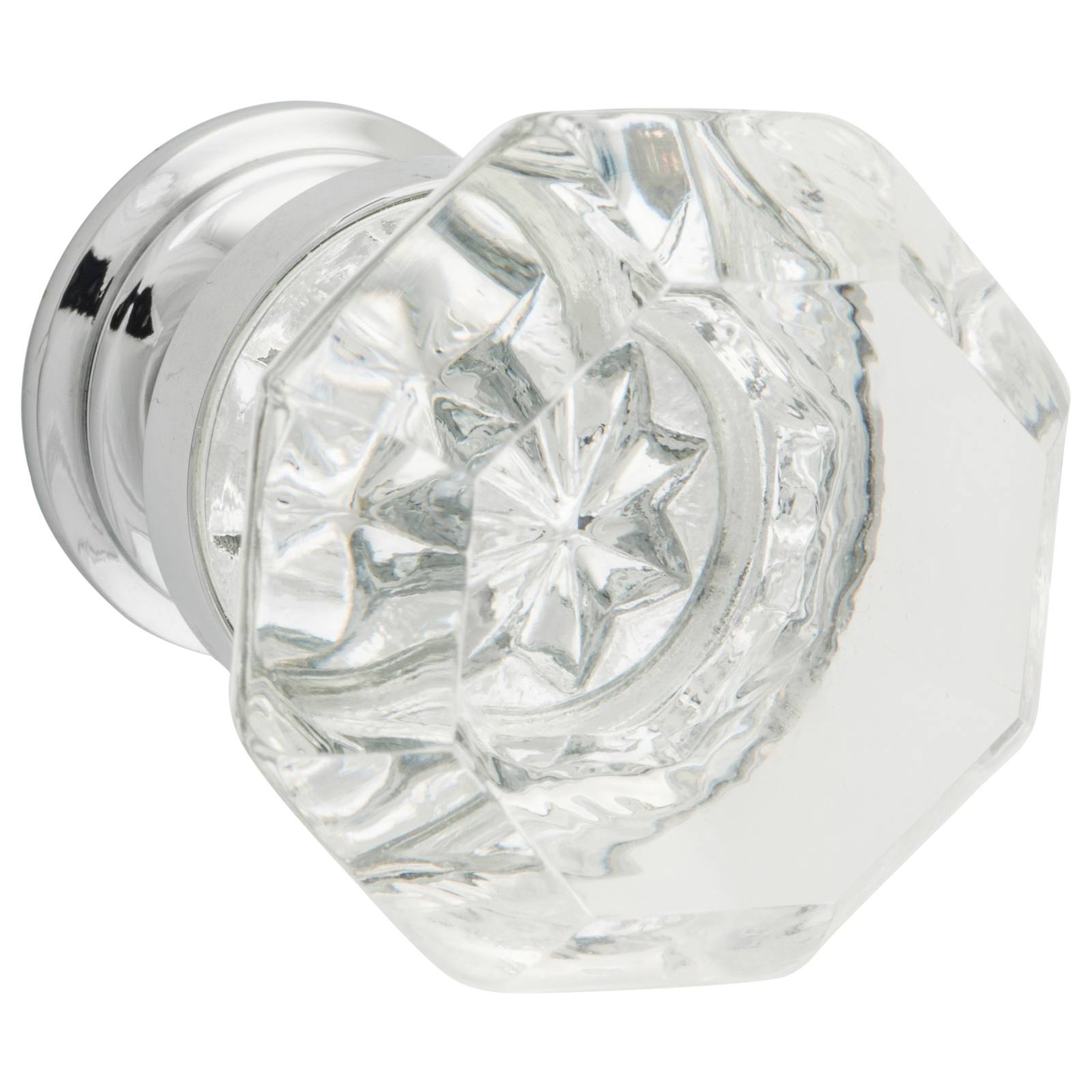 41mm Sophia Glass Cupboard Knob, Chrome