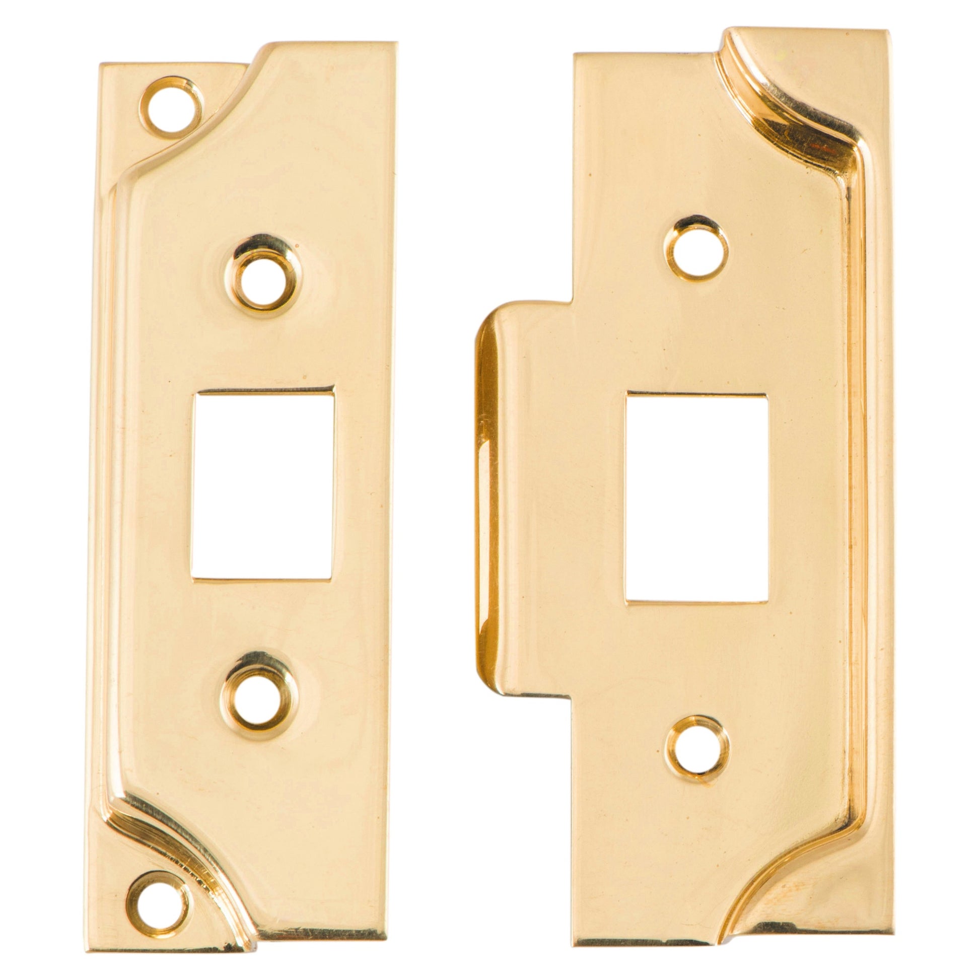 Tube Latch Face Plate & Striker Kit Rebated PB, Polished Brass