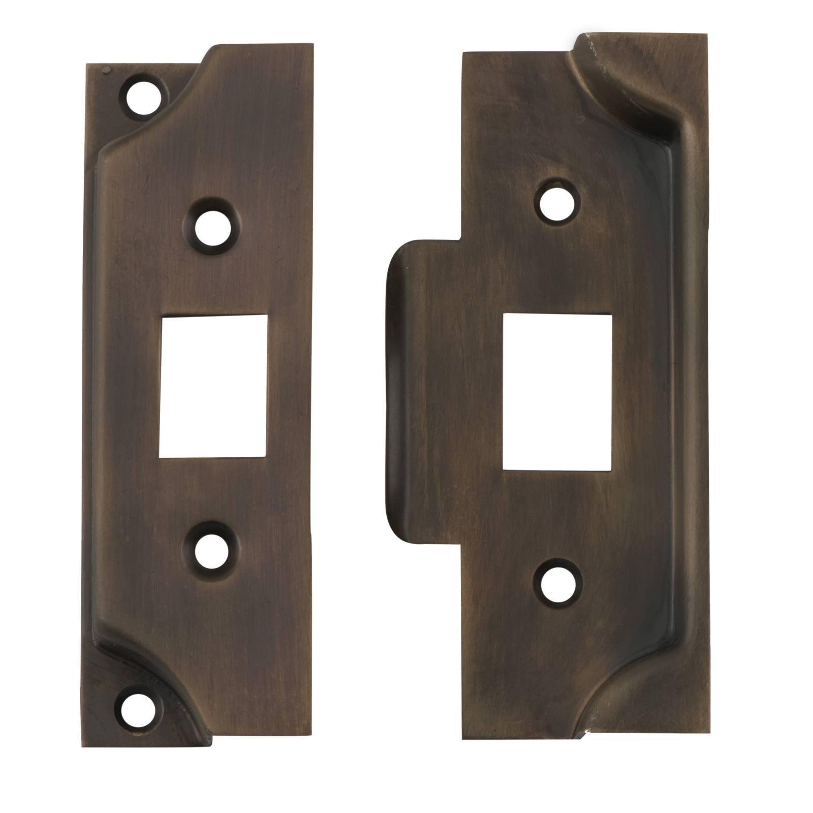 Tradco Rebated face plate & Striker Kit, Antique Brass