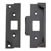 Tradco Rebated face plate & Striker Kit, Antique Copper