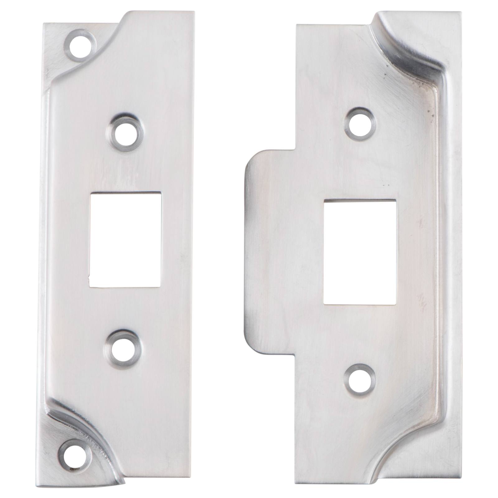 Tradco Rebated face plate & Striker Kit, Chrome