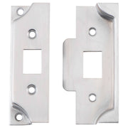Tradco Rebated face plate & Striker Kit, Chrome