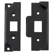 Rebated Faceplate & Striker Kit, Matte Black