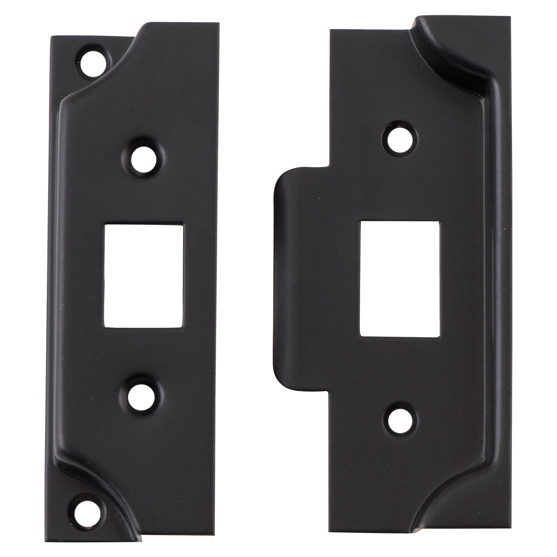 Rebated Faceplate & Striker Kit, Matte Black