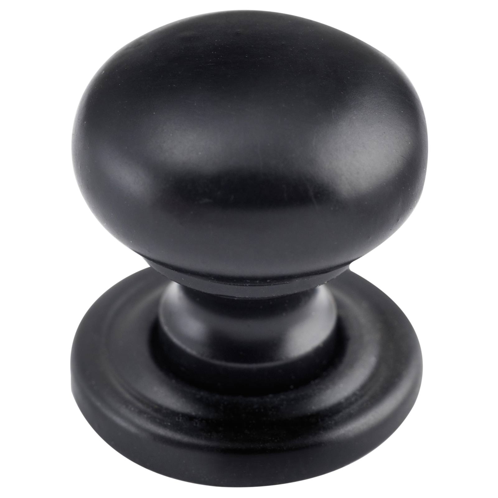 Extra Small Plain Cupboard Knob, Matte Black