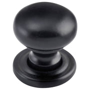 Extra Small Plain Cupboard Knob, Matte Black
