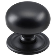 Large Plain Cupboard Knob, Matte Black