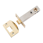 Tradco Split Cam Tube Latch 70mm Backset, Polished Brass