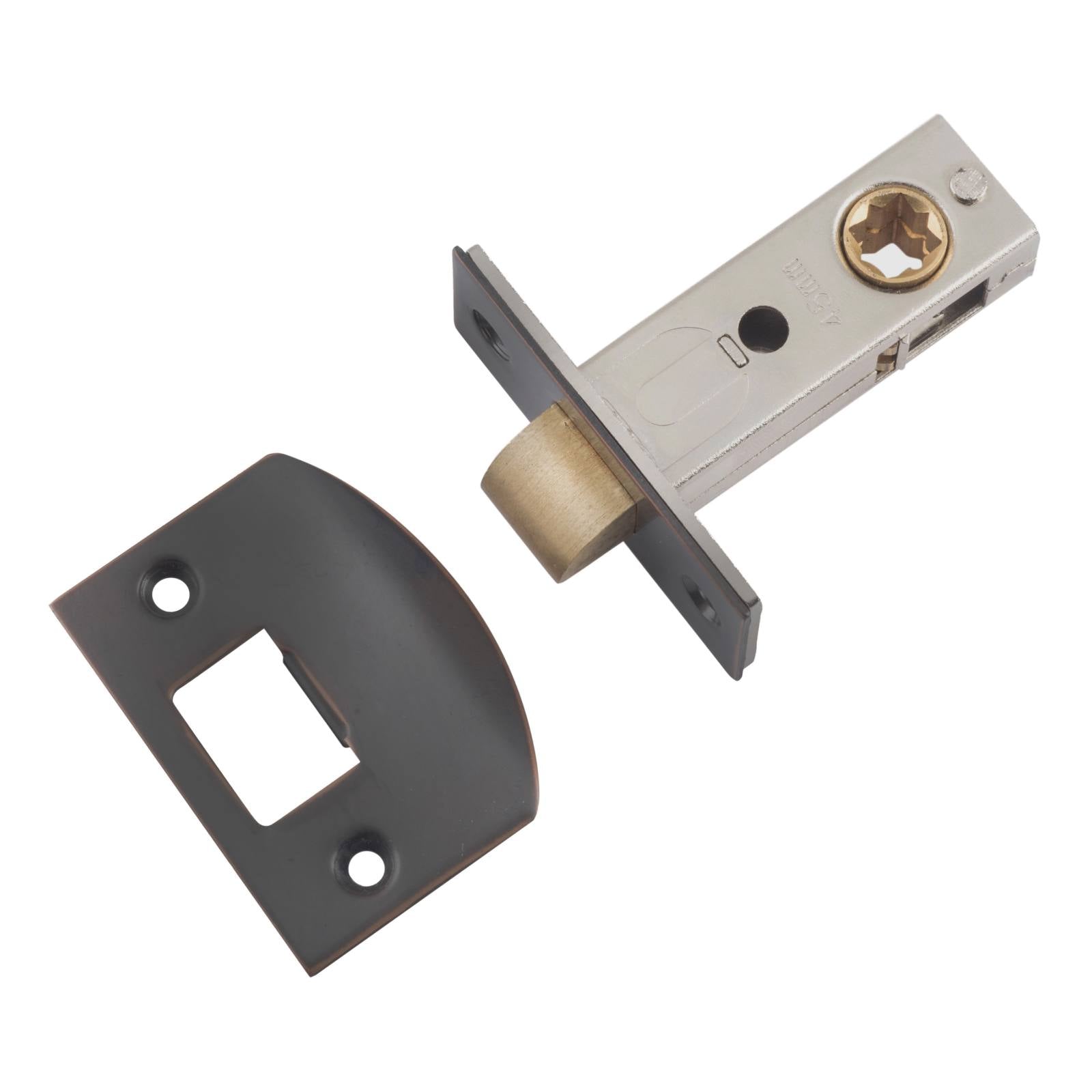 Tradco Split Cam Tube Latch 45mm Backset, Antique Copper
