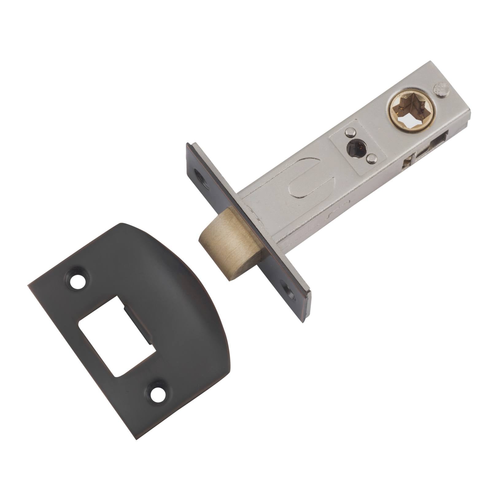 Tradco Split Cam Tube Latch 60mm Backset, Antique Copper